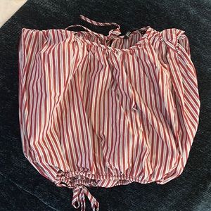 Zara striped crop top